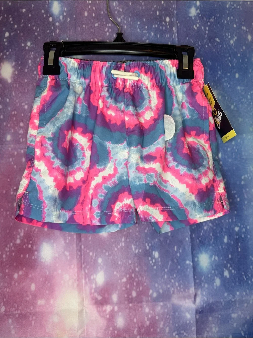 New boys art class tie dye swim trunks size XS